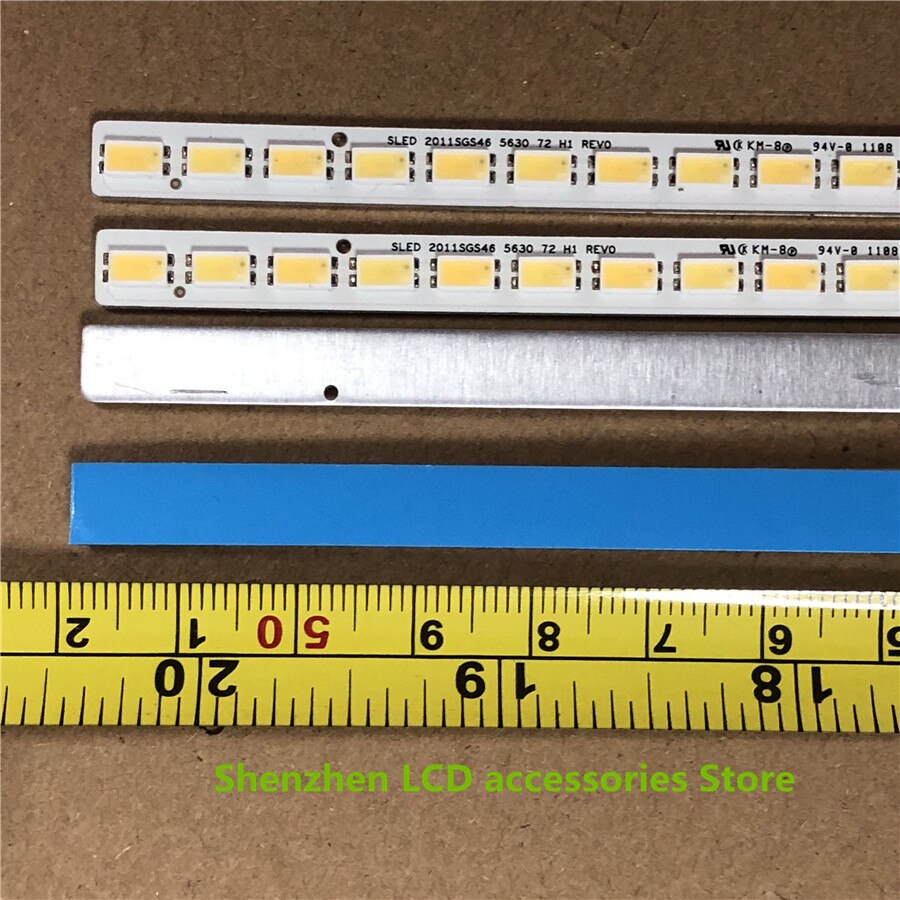 2 Stuks/partij 72 Leds 520Mm Slee 2011SGS46 5630 72 H1 REV0 LJ64-03035A Led Strip 100%