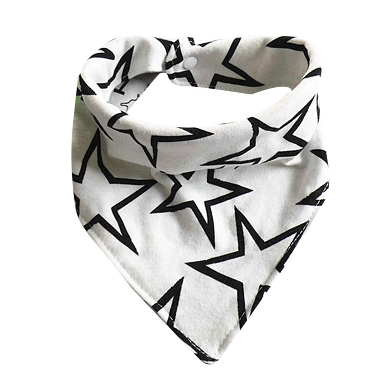 Neue Druck Sterne Baby Handtuch Schal Fütterung Baberos Bandana Baby Mädchen Jungen Lätzchen Kittel Lätzchen rülpsen Tücher: Weiß