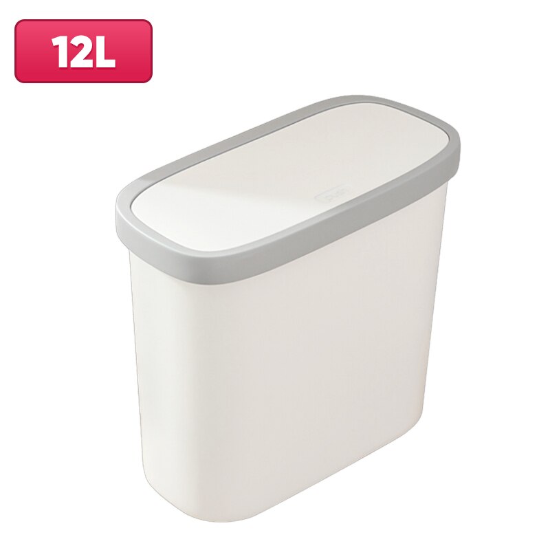 Joybos 10L Bathroom Narrow Trash Can Kitchen Recycling Trash Bins Toilet Garbage Bucket Desk Bin Table Garbage Container: Style 2