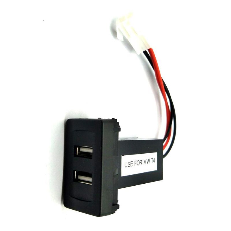 Universele Dual Usb Car Charger 12V ~ 24V Naar 5V/2.1A 2-Poort Voertuig Auto omvormer Converter Voor Vw Volkswagen T4 Modellen