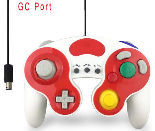 Top Wired Game Controller Gamepad Joystick forNGC NINTENDO GC Game Cube For Platinum fast ship: GC Red white