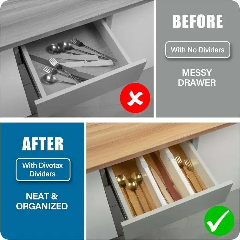 Drawer Dividers Organizer Adjustable Storage Retractable Drawer Partition Holder Household Clapboard Kitchen Organizador