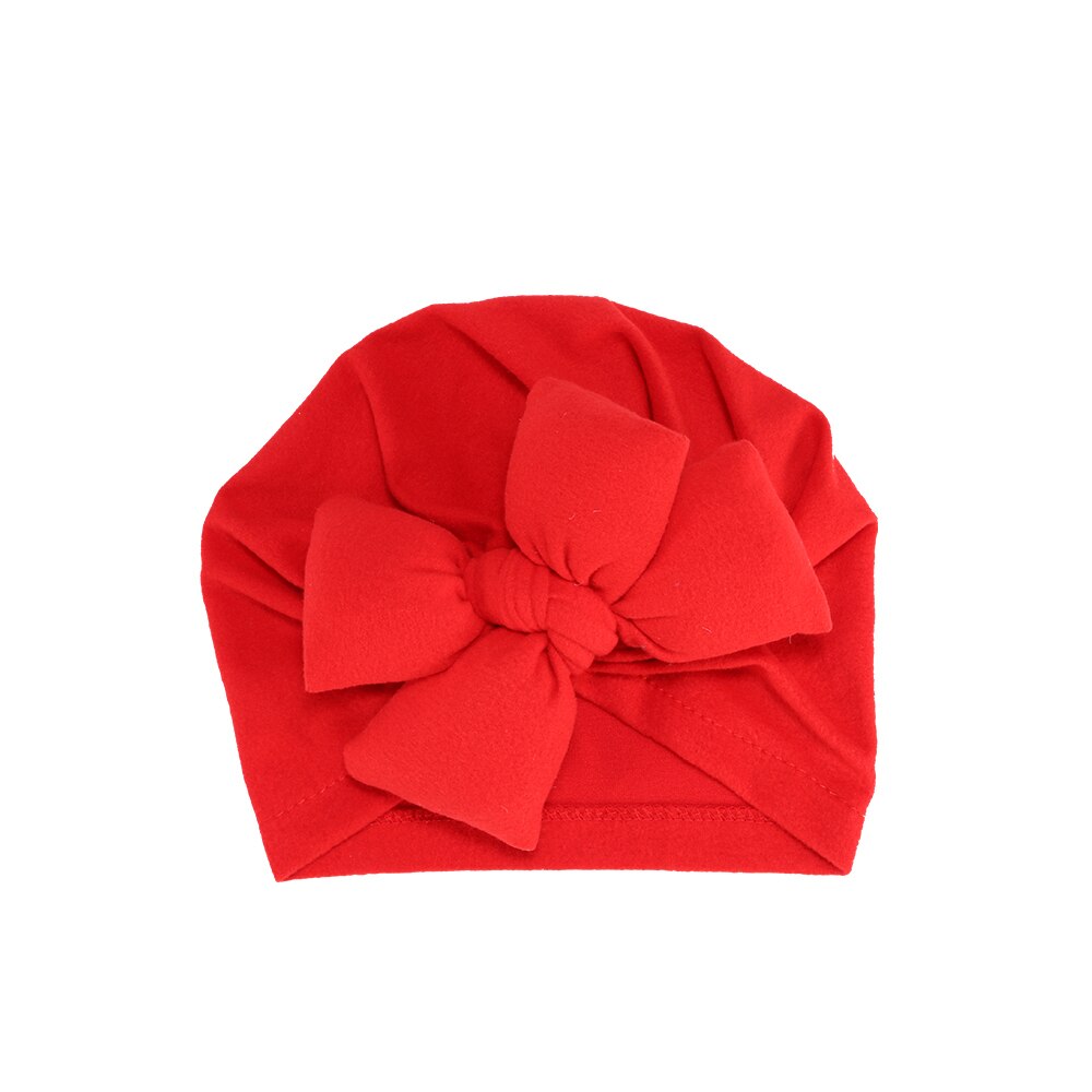 warme Leichte Baby Hütte Stirnband Harmlos Baumwolle Kleinkind Hütte Turban sot Komfortable Verknotet Hütte Bowknot Turban Haar Band: rot