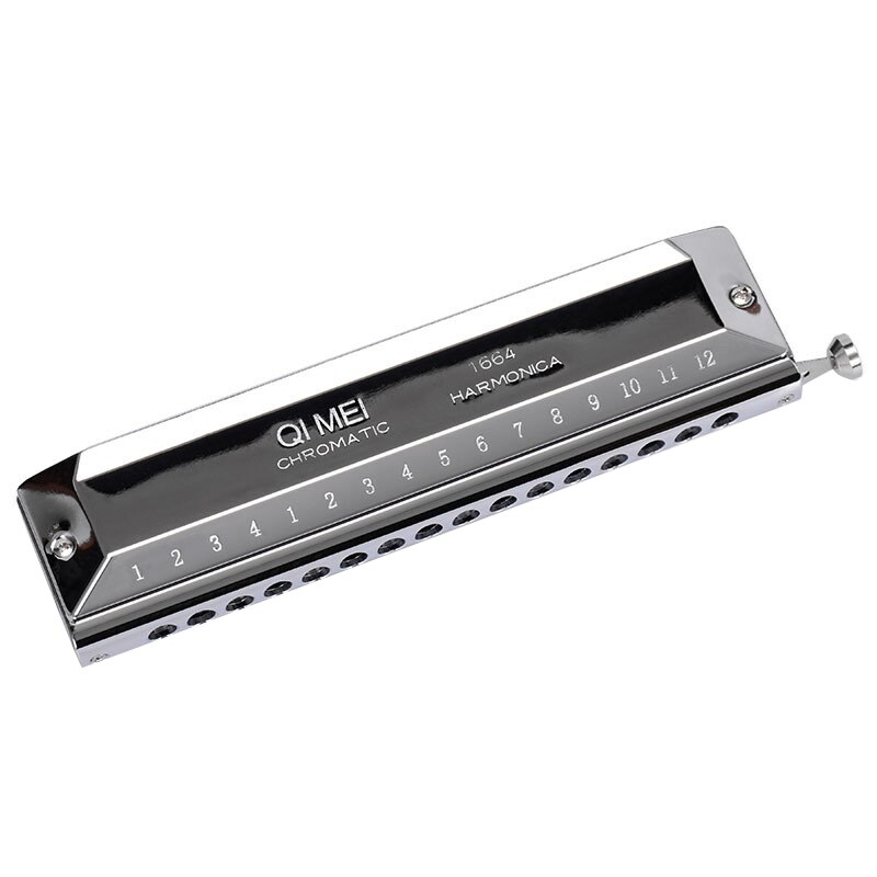 QIMEI Chromatic Harmonica 16 Hole 64 Tone Mouth Organ Key of C Musical Instruments QM16A: Default Title