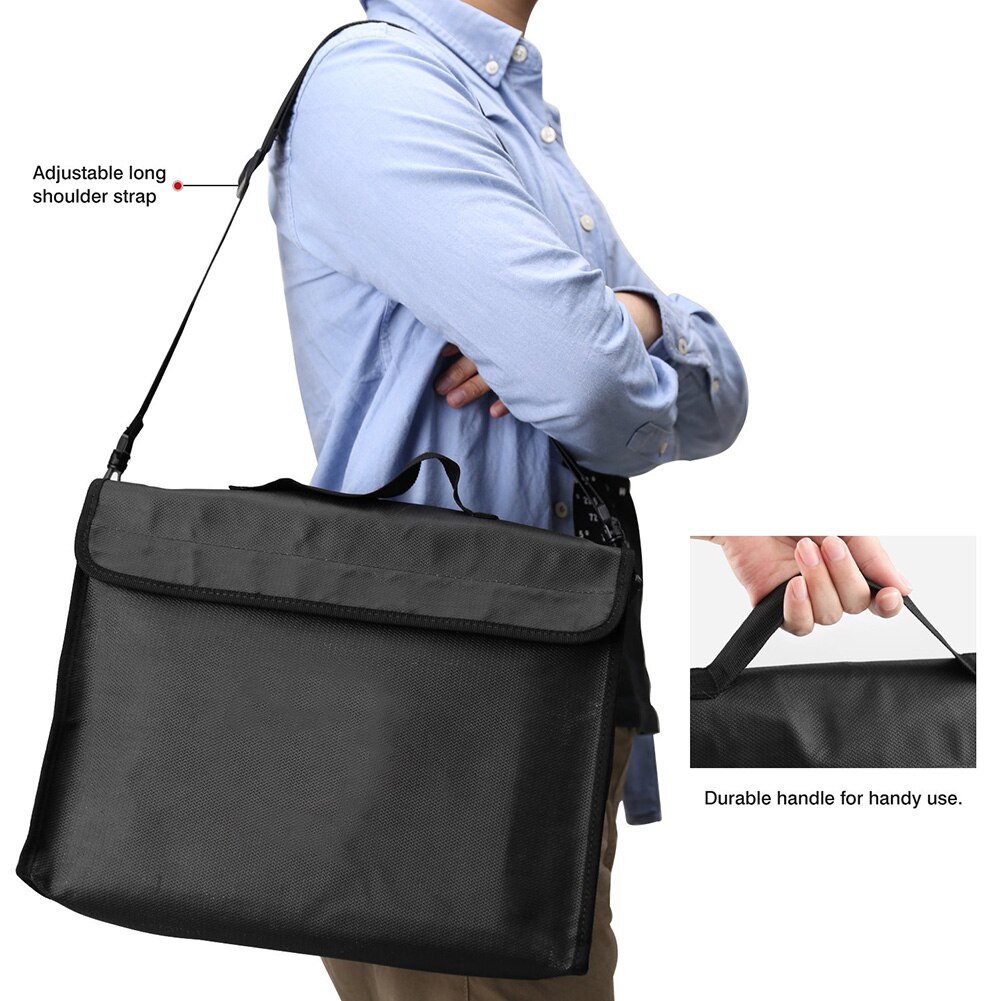 Brandwerende Document Tas Waterdichte Money Cash Bestand Pouch Veilig Houder voor Office SP99