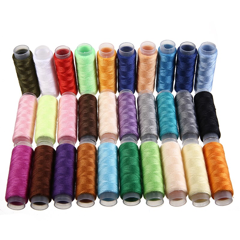 30 Colors Sewing Thread Polyester Thread Set Handmade Embroidery Line Sewing Threads for Hand Machines Sewing Yarn