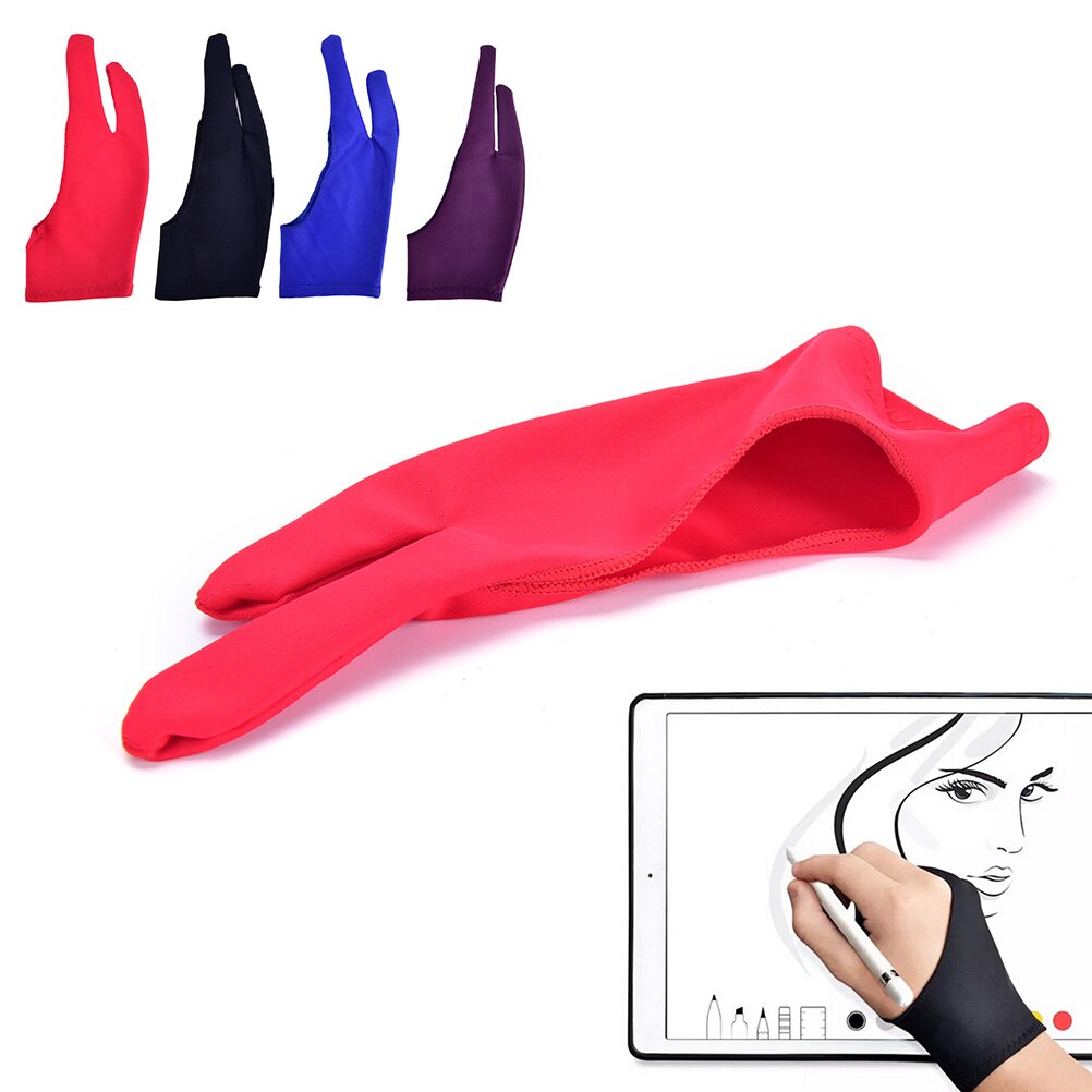 Blau 2 Finger Anti-Verschmutzung Handschuh, sowohl Für Rechts Und Verknüpfungen Hand Künstler Zeichnung Für Alle Grafiken Zeichnung Tablette