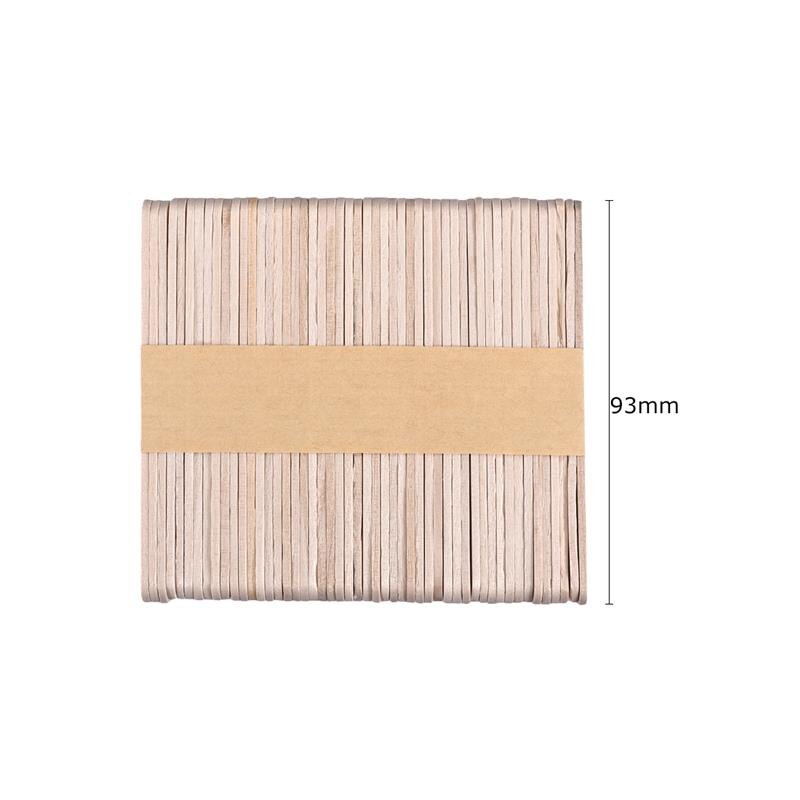 50pcs/Set Wood Ice Cream Stick Craft Stick Ice Cream Sticks Natural Wood Popsicle Craft Ice Cream Tool Supply 5 Sizes: 93mm
