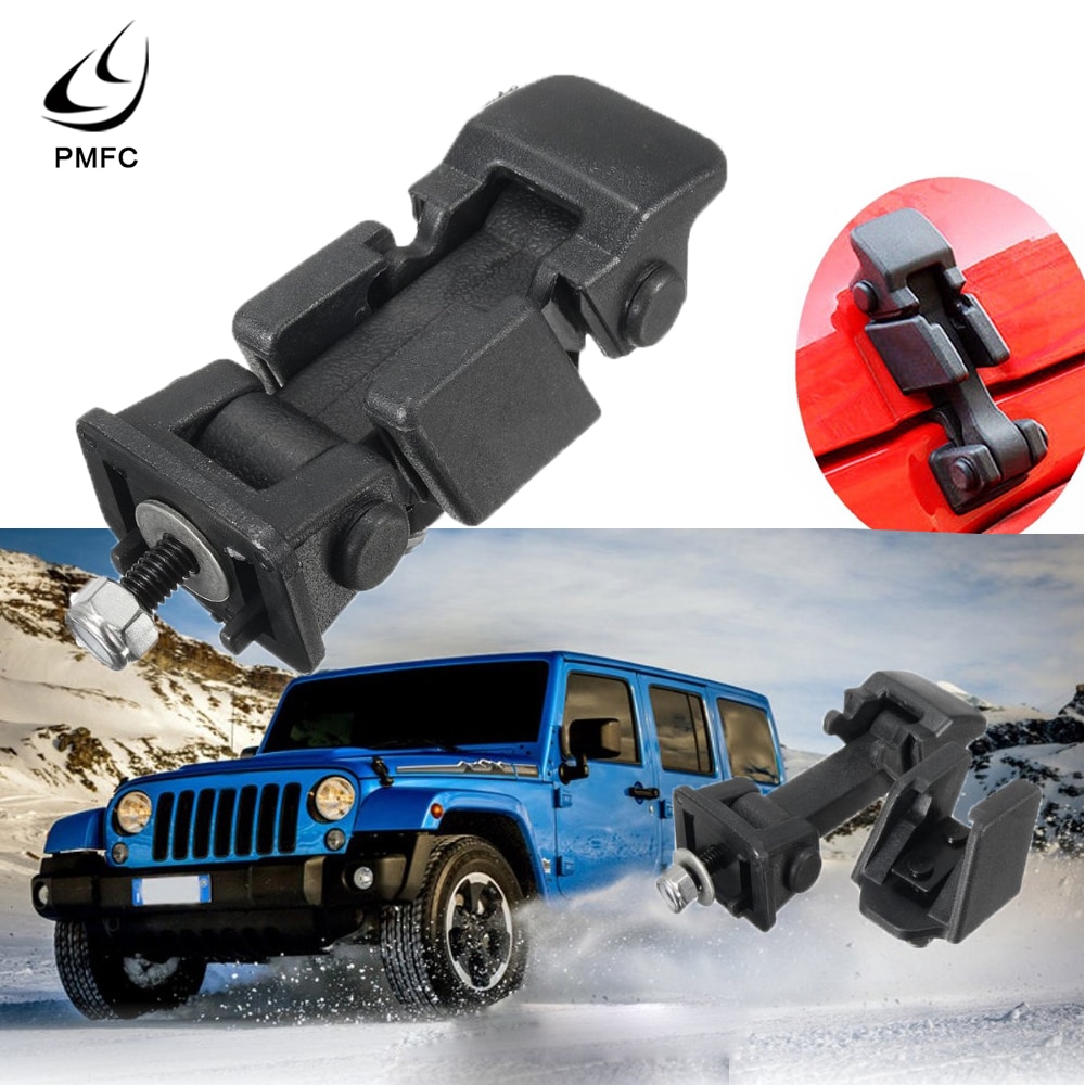 Pmfc New1 Set Hood Lock Beugel Vergrendelingen Gesp Houder Zwart Voor Jeep /Wrangler 2007