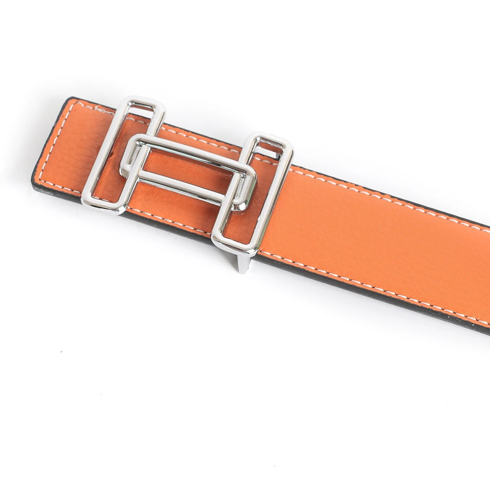 Luxe Pin Gesp Riem Heren Koeienhuid Vrouwen Echt Echt Leren Jurk Riem Voor Jeans Tailleband Blauw