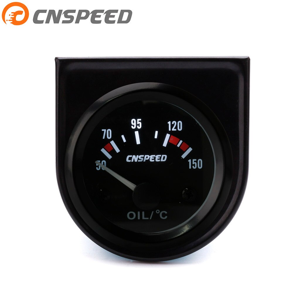 CNSPEED 12V 2''52mm Auto Olie Temperatuurmeter 50 ~ 150 Celsius Universaloil Temperatuurmeter Wit Led Auto meter