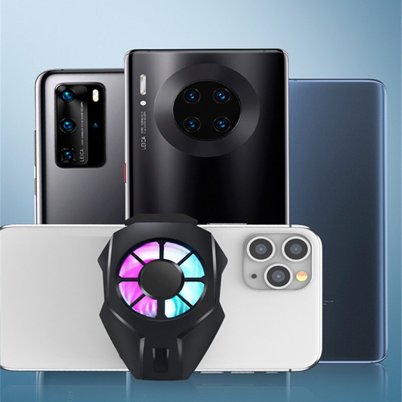 Voor Oneplus 8 7 Pro 8T Mate 30 Pro P40 Pro Game Mobiele Telefoon Cooler Draagbare Ventilator Honor 10 9 V20 Magic 2 3 Pro Realme Gt