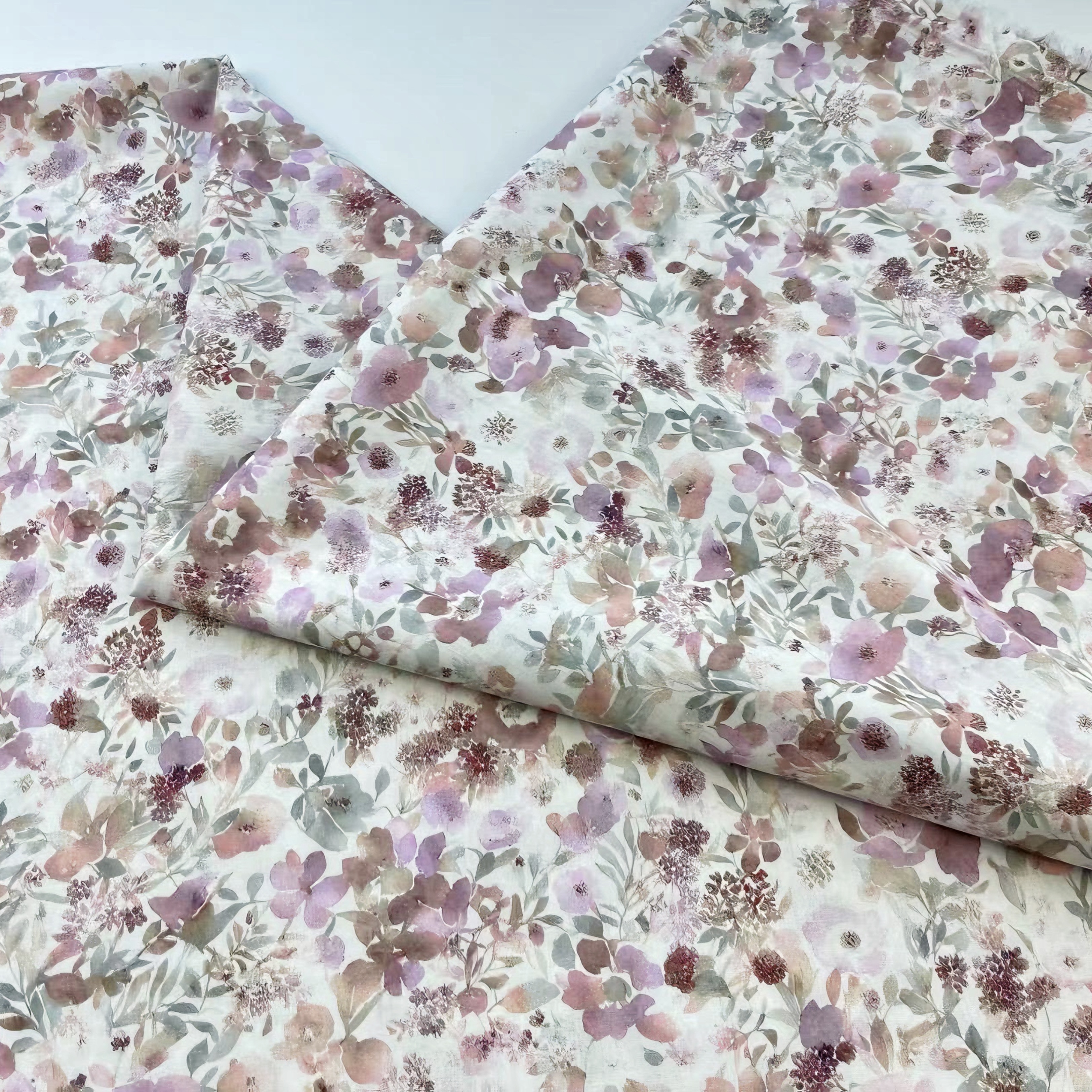 Tissu Popeline Coton 100% - 145cm Large - Imprimé Floral - Respirant & Biodégradable pour DIY