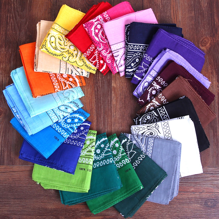 Hoofdband Unisex Mode Katoenen Bandana Vierkante Sjaal Voor Vrouwen Mannen Hoofdband Hoofddeksels Dubbelzijdig Hoofd Wrap Haaraccessoires