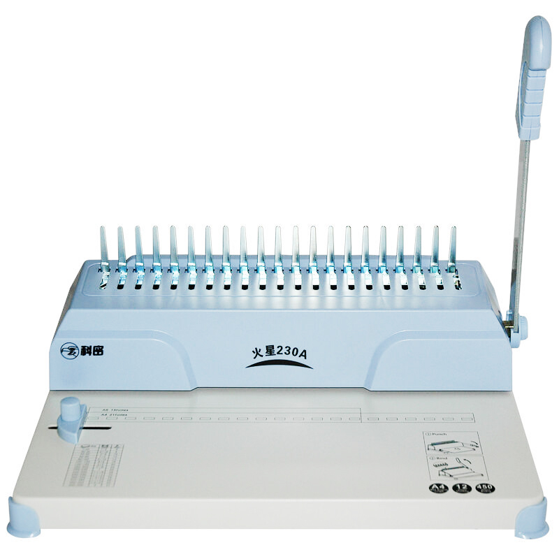 Machine à relier peigne 230A machine de forage pince à anneaux en caoutchouc machine à relier bon financier machine à relier 1 pièce