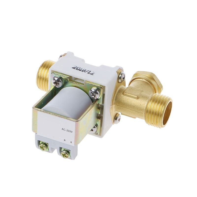 AC 220V 1/2" Electric Solenoid Valve For Water Air N/C Normally Closed