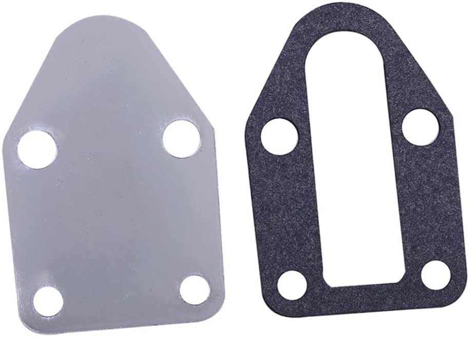 Chrome Fuel Pump Mounting Plate W/Gasket For Chevy 283 327 350 383 400