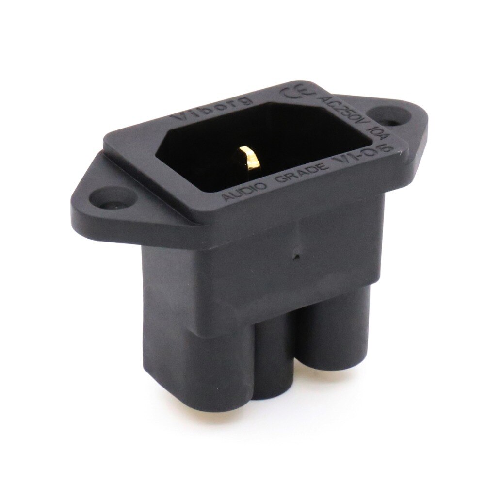 Viborg VI06BG Pure Copper Gold plated Power Socket Pure Red Copper Audio Grade IEC Inlet Socket 1 order