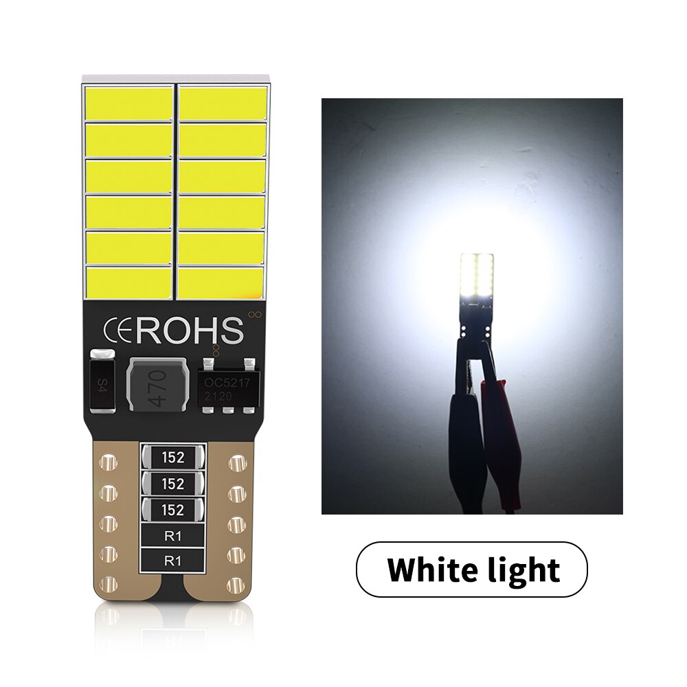 Bombillas LED Canbus T15 W16W WY16W 4014 45SMD para coche, lámpara de marcha atrás, sin Error, blanco, rojo, ámbar, 6000K, 2 uds.: RGB
