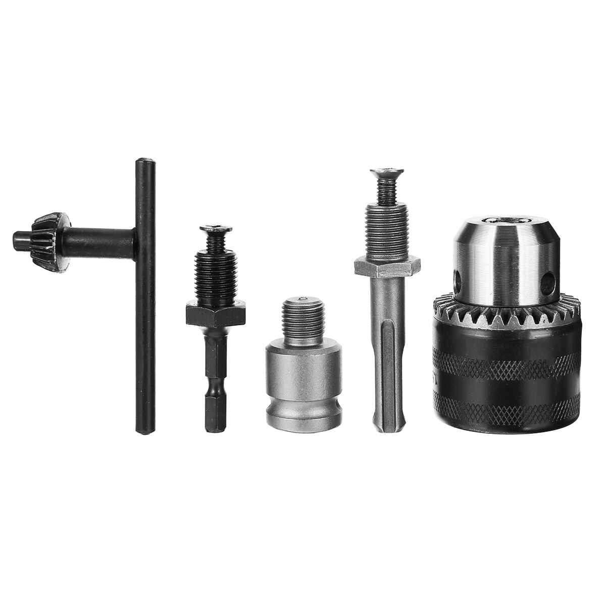 5Pcs 13mm Drill Chuck Set with SDS Shaft Adaptor and Chuck Key Se For Impact Wrench into Electric Drill Chuck Drill Tool Kits