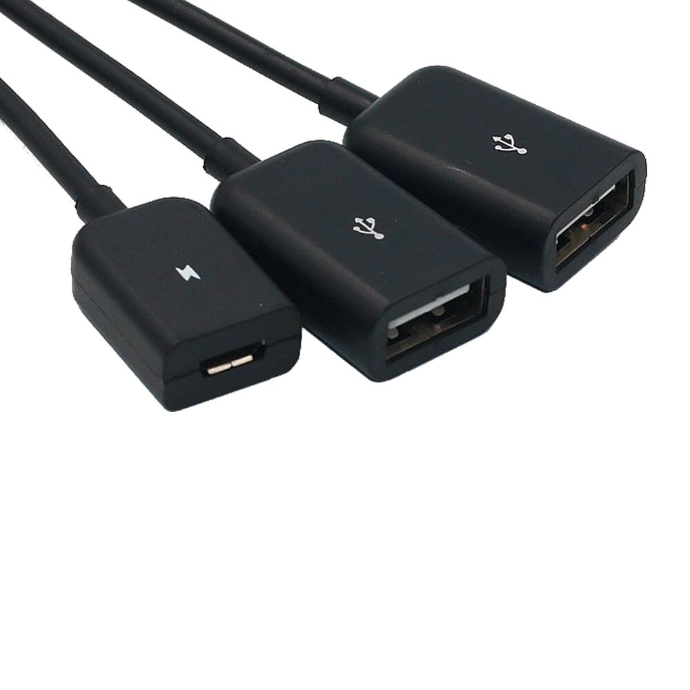 Yubeter usb hub mikro usb otg stik splitter support til android smartphone tablet usb drev opladning usb hub kabel adapter