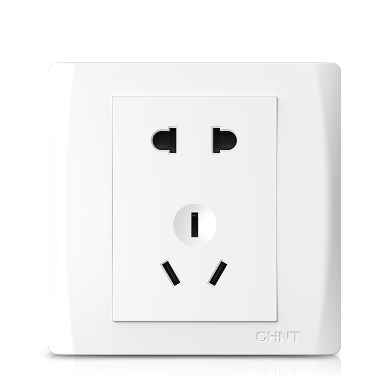 Pure White Electric Power Wall Outlet AC250V 10A Electrical Faceplate 5Pins Charging Socket 86x86mm For Xiaomi Device
