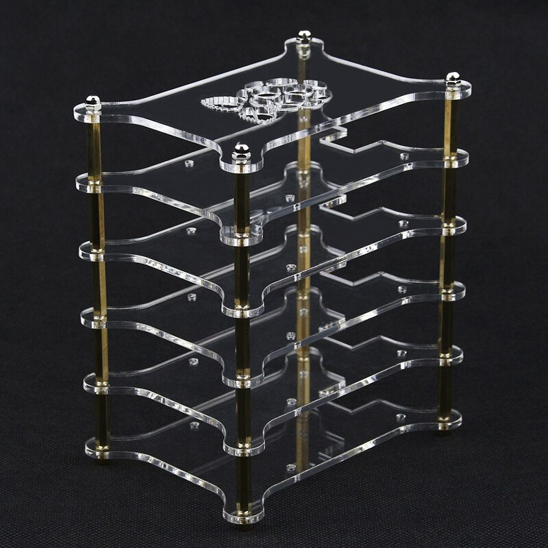 Raspberry Pi 6 7 8 9 10 11 Layers Case Tansparent Acrylic Box Holder for Raspberry Pi 4 Model B 3B+/3B