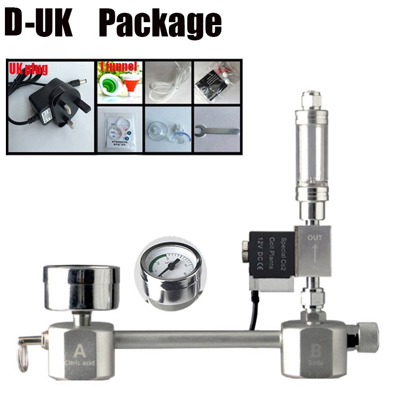 Aquarium CO2 Regulator System Kit co2 Diffuser Generator with Valve Bubble Atomizer Solenoid Fish Tank Carbon Dioxide For Plants: DUK