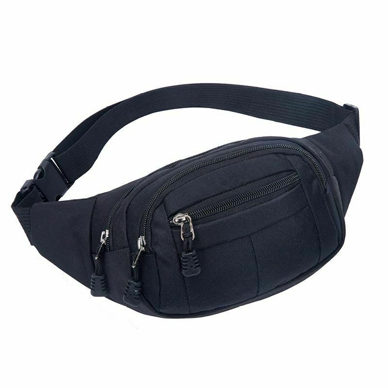 plus récent 3 fermetures à glissière voyage Bum sac Fanny Pack taille sac zippé Sports de plein air sac à bandoulière pochette