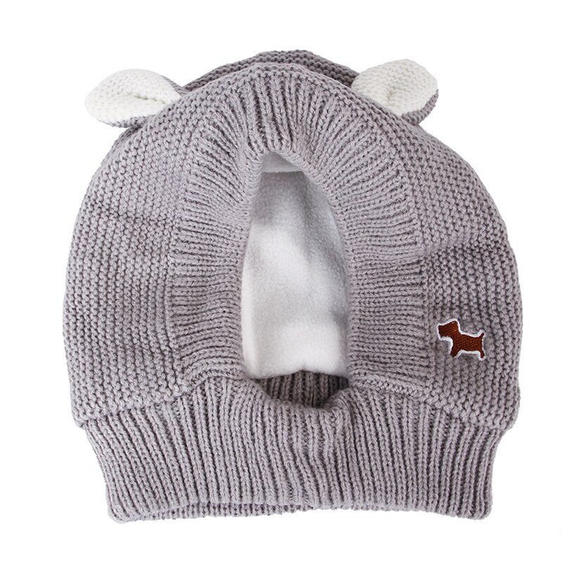 Mascota perro gato gorros abrigados de invierno sombrero para mascotas lindo gorros para perros divertido disfraz Cosplay Chihuahua mascota Cap accesorios de Navidad: gray