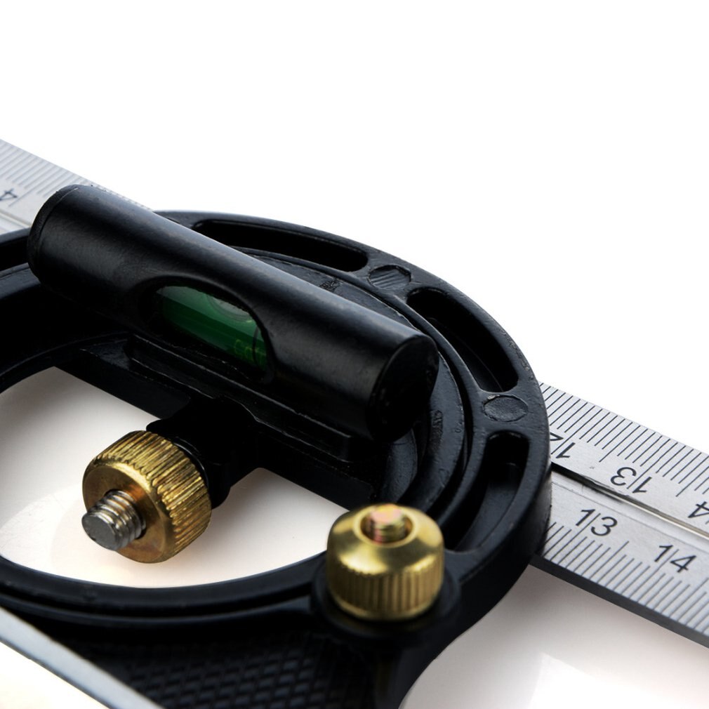 Precise Stainless Steel Measuring Tools Aluminium Combination Square Diy Workshop Hardware Angle Spirit Level Protractor