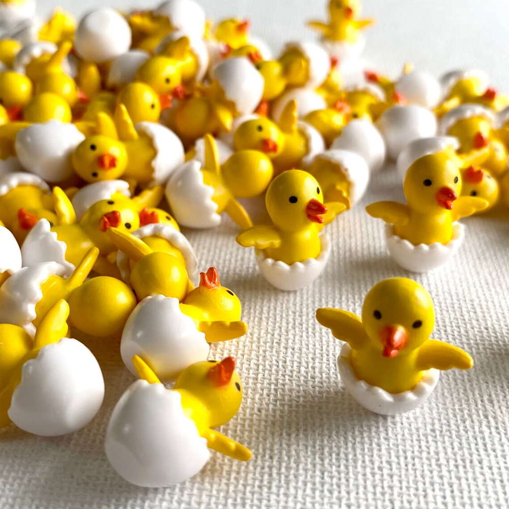 5/10 Uds Mini miniaturas de pollitos de resina, pequeños animales de jardín de hadas, micropaisaje DIY decoración artesanal