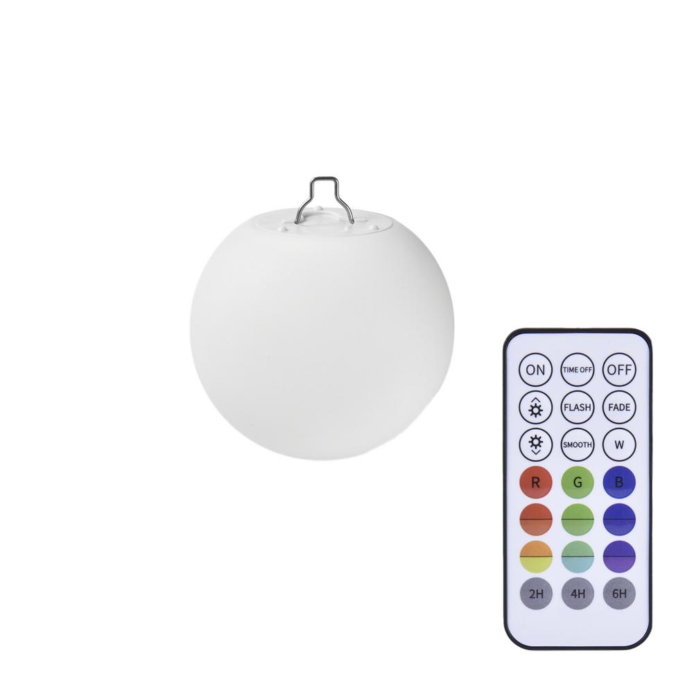 Ip67 waterdichte drijvende led zwembadlichtballen in 16 kleuren, decoratieve kerstlantaarn met rf-afstandsbediening voor zwembad: 1 licht