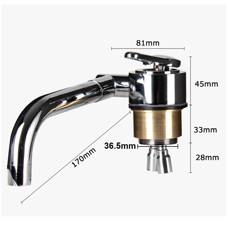 Piezas de modificación de remolque para autocaravana, cocina, baño, grifo plegable frío y , grifo de acero inoxidable 304, accesorios para autocaravana