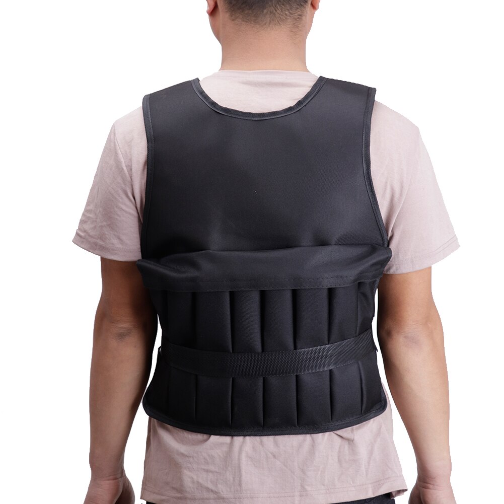 Adulte 20kg chargement pondéré gilet réglable sable gilet pour boxe entraînement Fitness équipement gilet veste sable vêtements