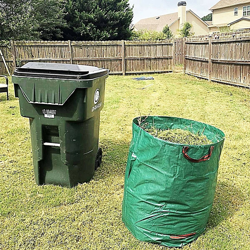 Grand sac poubelle de jardin, grande poubelle d&#39;extérieur pour cheminée de Camping, sac de stockage robuste