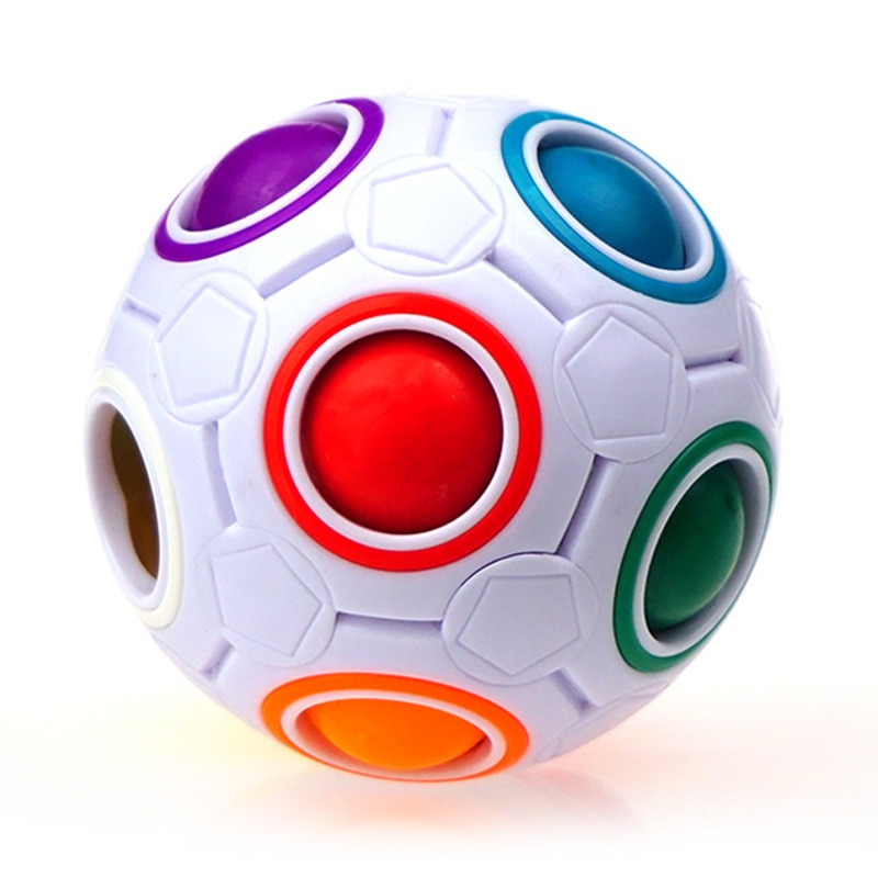 Voetbal Magische Kubus Antistress Cube Rainbow Puzzels Bal Educatief Fidget Speelgoed Leren Speelgoed Volwassen Kids Stress Reliever Speelgoed