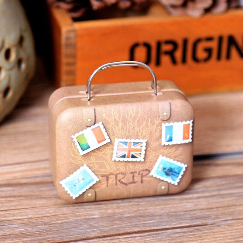Mini cajas de música de creativas, Maleta Retro, caja de música, caja Musical de colores, accesorios de decoración para el hogar, 1 ud.: Splicing Stamps