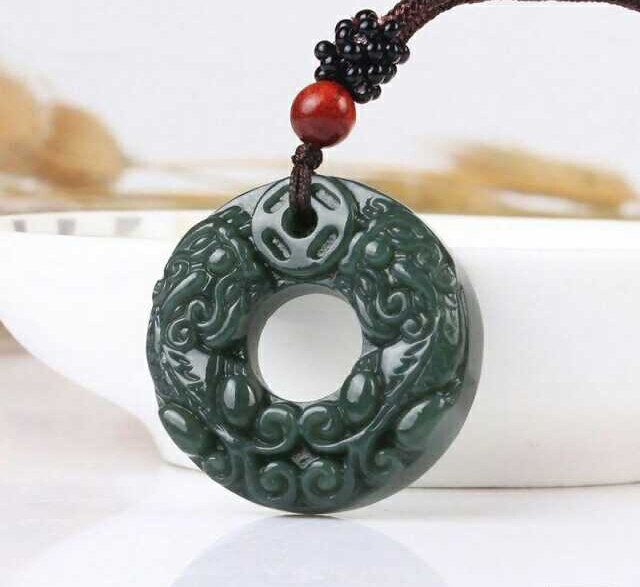 Jadeïet jade hanger Buddha Lucky amulet Ketting Boeddha Zegenen u