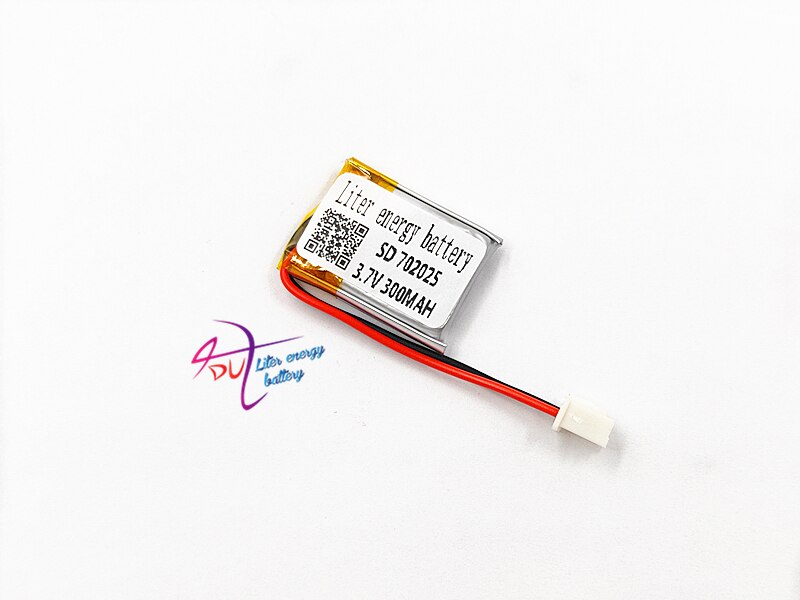 JST XH-batería recargable LiPo de polímero de litio 2,54, 3,7mm, 300 V, 702025 MAH, para Mp3, almohadilla para auriculares, DVD, bluetooth, cámara