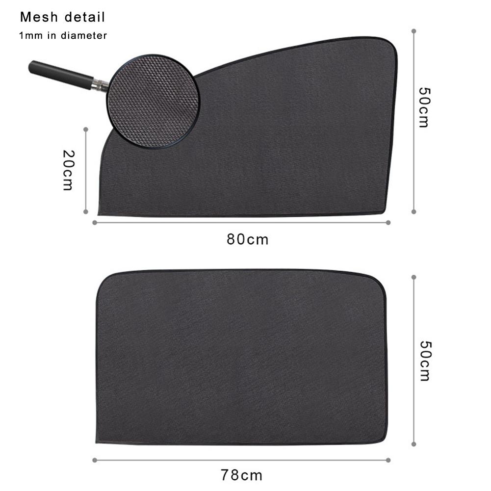 2 Stuks Auto Zonneklep Verdikte Mesh Auto Zonnescherm Auto Magnetische Gordijn Zonnescherm Uv Bescherming Mesh Zonnescherm Voor zomer