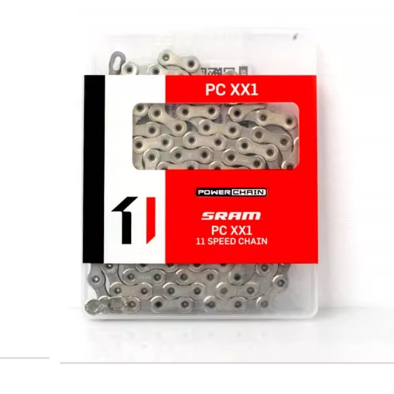 PC-1110 1170 pcxx1 Cadena MTB de 11 velocidades - Pasadores endurecidos cromados ligeros PowerLock de 11 V para SRAM: Blanco