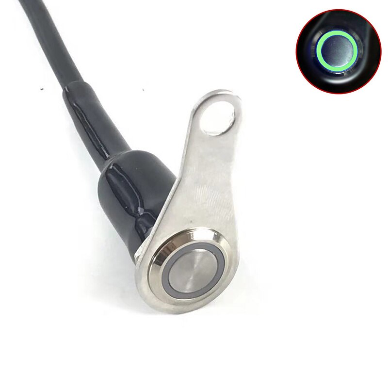 1pcs LED Motorcycle Light Handlebar Mount Push Button Switch 12V For General Hazard Fog Light LED Motorcycle Switch Handlebar: red light A