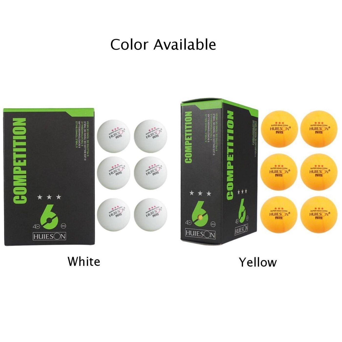 6pcs/Box 3-Stars 40mm Olympic Pro Table Tennis Balls Ping Pong Balls For Match ABS Plastic Table Training Balls