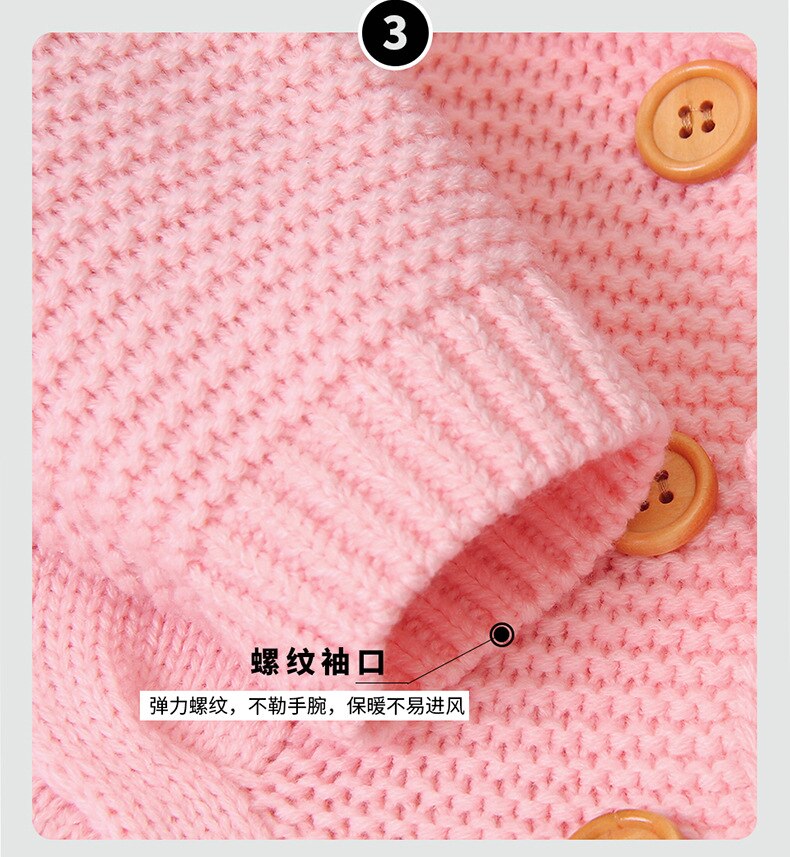 2022 nova menina do bebê macacão de inverno coelho da criança manga longa com orelhas com capuz botão sólido malha meninos macacões bebê ropa outfit