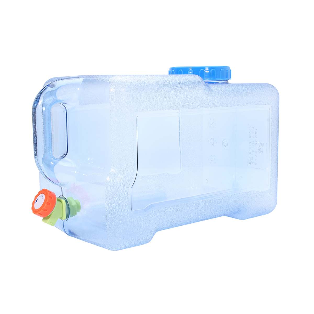 12/18/22L Food Grade PC Water Container Outdoor Large Capacity Water Bucket Hiking Camping Water Tank With Faucet: 12L