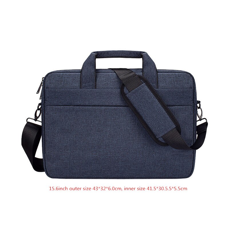 Bolso para ordenador portátil para hombre, bandolera, sísmica, resistente al agua, para oficina, viajes, negocios, bolsa de almacenamiento para teléfono: Navy XL