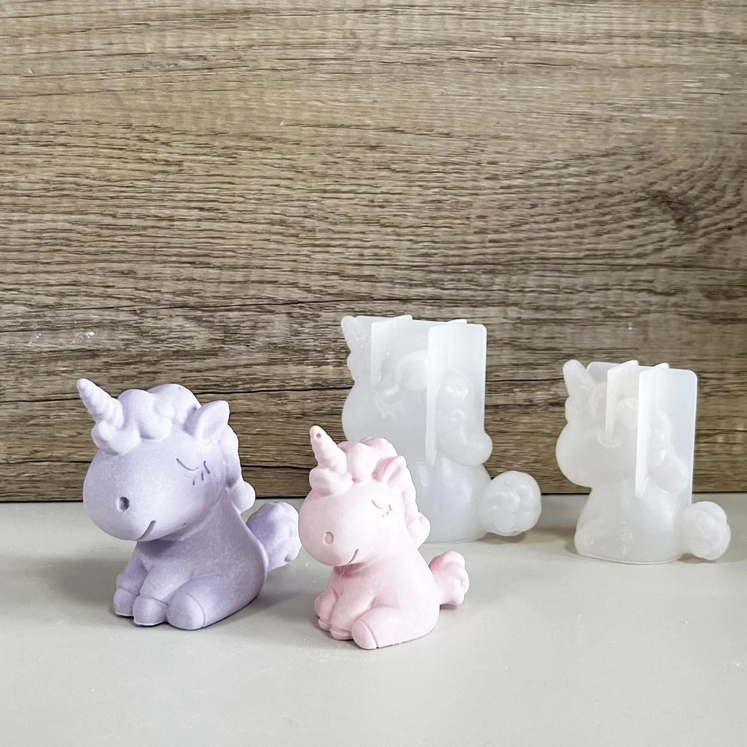 3D Geometric Silicone Unicorn Cat Deer Bear Mold Soap Candle Make Clay Plaster Resin Craft Mould Cake Decor Baking Tool