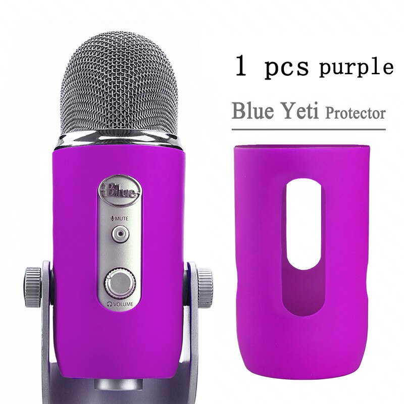Pare-brise de Microphone de mousse antipoussière de protecteur de gel de silice pour le Yeti bleu, couverture d'éponge de filtre de bruit de microphones de condensateur de Yeti Pro: WHITE