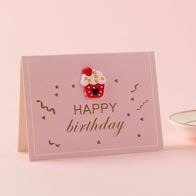 Set (1 Card + 1 Envelope）Wishes Greeting Birthday Post Card Thanks Envelopes Cards